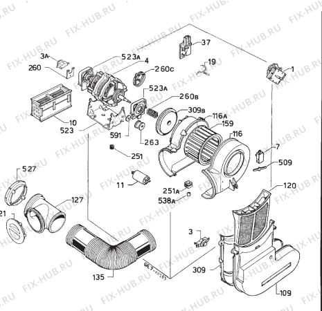 Взрыв-схема стиральной машины Zanussi ZD201 - Схема узла Electrical equipment 268